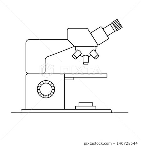 Microscope outline icon isolated on white Microscope outline icon isolated on white 140728544