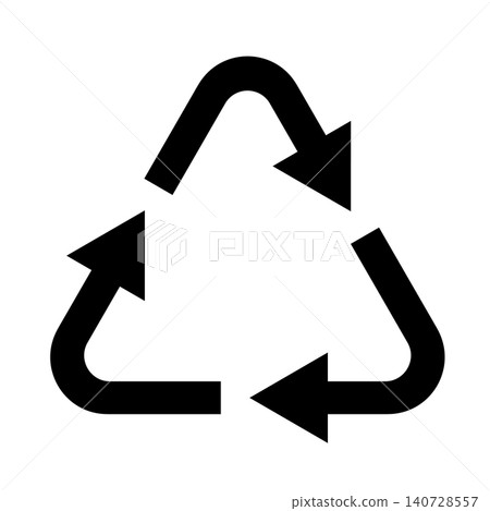 Simple icon illustration of an arrow recycling symbol 014 Simple icon illustration of an arrow recycling symbol 014 140728557