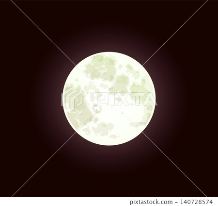 Halloween full moon of horror holiday game, cartoon vector icon. Full moon glowing in black dark sky for scary and spooky Halloween holiday or evil mystery game creepy element Halloween full moon of horror holiday game, cartoon vector icon. Full moon glowing in black dark sky for scary and spooky Halloween holiday or evil mystery game creepy element 140728574