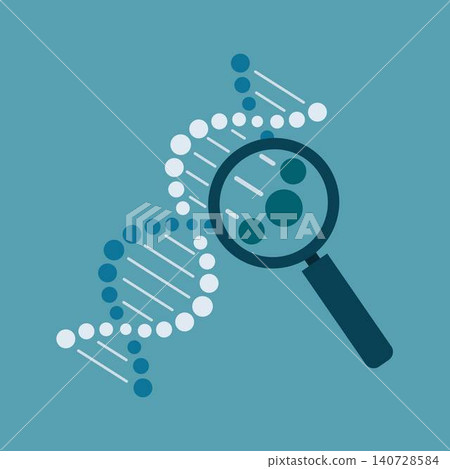 DNA model research testing flat icon DNA model research testing flat icon 140728584