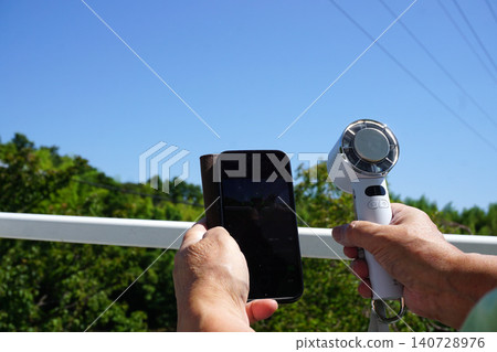 手持風扇、智慧型手機 手持風扇、智慧型手機 140728976