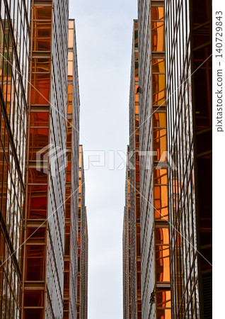 Exterior of modern architecture, modern city building. Modern architecture abstract background, building abstract. Exterior of modern architecture, modern city building. Modern architecture abstract background, building abstract. 140729843