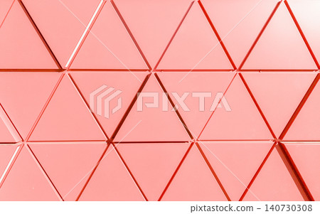 Geometric facade texture with triangular panels forming abstract pattern. Architectural surface shows repeating shapes and linear structure. Concept of modern design decorative exterior Geometric facade texture with triangular panels forming abstract pattern. Architectural surface shows repeating shapes and linear structure. Concept of modern design decorative exterior 140730308