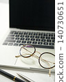 High-end glasses on a simple background. 140730651