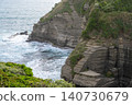 The sheer cliffs and Pacific Ocean of Ubara Ideal Village, Katsuura City, Chiba Prefecture 140730679