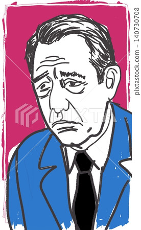 Sad Thoughtful Businessman Portrait Sketch Illustration for Psychology Articles Sad Thoughtful Businessman Portrait Sketch Illustration for Psychology Articles 140730708