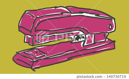 Pink Office Stapler Pop Art Sketch for Stationery Promotion Pink Office Stapler Pop Art Sketch for Stationery Promotion 140730719