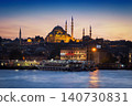 Galata Bridge Istanbul View of Rustem Pasha Mosque Blue Hour 140730831