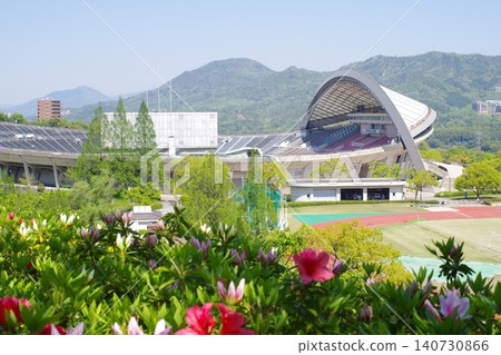 View of Hiroshima City Regional Park Soccer Stadium View of Hiroshima City Regional Park Soccer Stadium 140730866