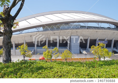 View of Hiroshima City Regional Park Soccer Stadium View of Hiroshima City Regional Park Soccer Stadium 140730888