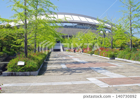 View of Hiroshima City Regional Park Soccer Stadium View of Hiroshima City Regional Park Soccer Stadium 140730892
