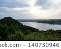 A view of the ria coast from the hilltop of Ubara Ideal Village, Katsuura City, Chiba Prefecture. 140730946