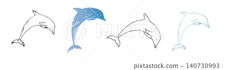 Vector Dolphins jumping set. Graphic ocean animal, hand drawn illustration isolated on background. For designers, postcards, greetings, birthday, calendar, wallpapers, wrapping paper, baby design Vector Dolphins jumping set. Graphic ocean animal, hand drawn illustration isolated on background. For designers, postcards, greetings, birthday, calendar, wallpapers, wrapping paper, baby design 140730993