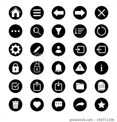 User Interface and App Interface Line Icons Set User Interface and App Interface Line Icons Set 140731206