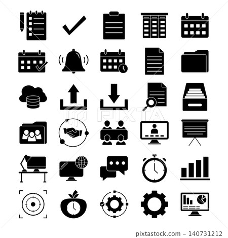 Productivity and Office Line Icon Set vector design templates simple and modern Productivity and Office Line Icon Set vector design templates simple and modern 140731212