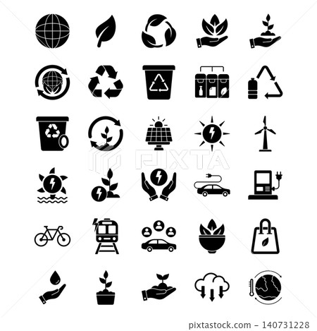 Ecology and Sustainability Line Icons Set vector design templates simple and modern concept Ecology and Sustainability Line Icons Set vector design templates simple and modern concept 140731228