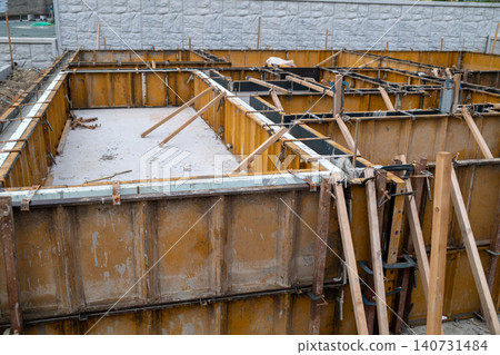 Foundation work of detached houses Foundation work of detached houses 140731484