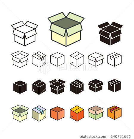 Box icon symbol design templates Box icon symbol design templates 140731635