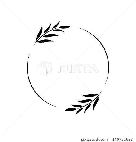 Botanical wedding frame elements Botanical wedding frame elements 140731688