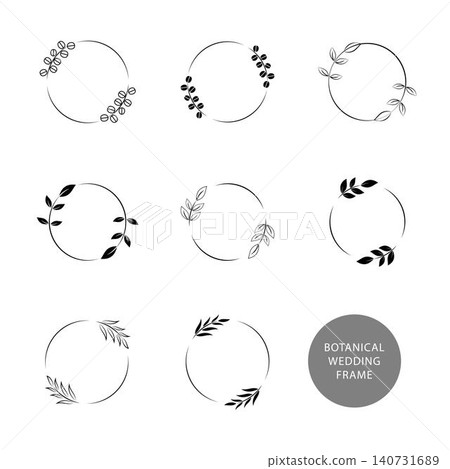 Botanical wedding frame elements Botanical wedding frame elements 140731689