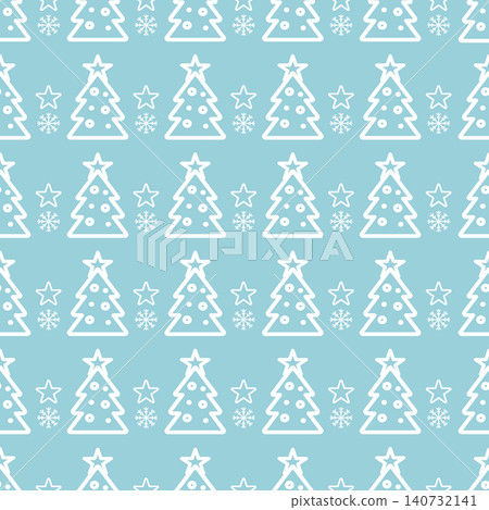 Beautiful Christmas pattern. Design for wallpaper, card, print, shirt, cover, cloth decorative paper, vector, illustration  140732141