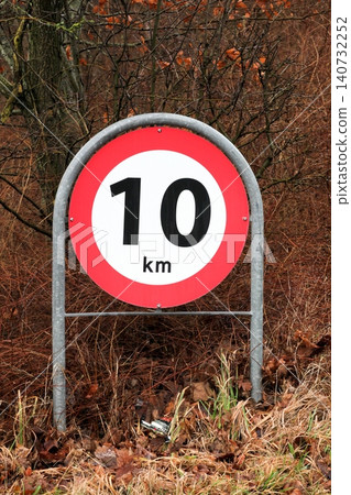 Speed limit traffic sign 10 in Denmark Speed limit traffic sign 10 in Denmark 140732252