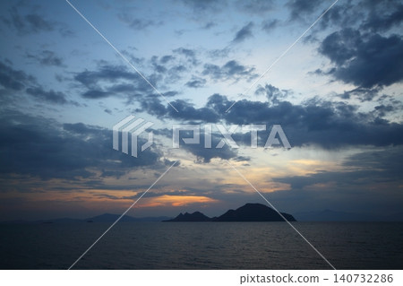 Seaside town of Turgutreis and spectacular sunsets Seaside town of Turgutreis and spectacular sunsets 140732286