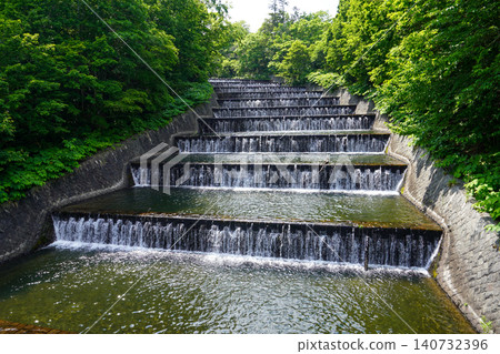 Step-type overflow channel at Okusawa Water Source (around early summer 2026) Step-type overflow channel at Okusawa Water Source (around early summer 2026) 140732396