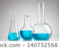 Laboratory equipment beakers and flask 140732568
