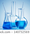 Laboratory equipment beakers and flask 140732569