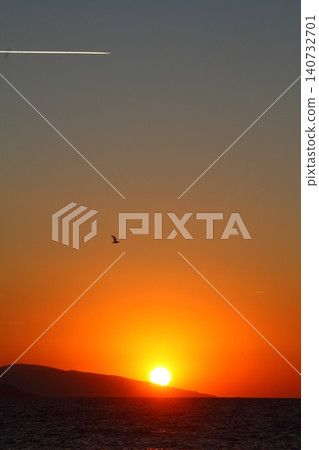 Seaside town of Turgutreis and spectacular sunsets Seaside town of Turgutreis and spectacular sunsets 140732701