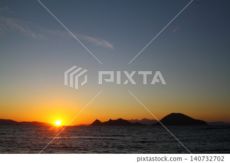 Seaside town of Turgutreis and spectacular sunsets Seaside town of Turgutreis and spectacular sunsets 140732702