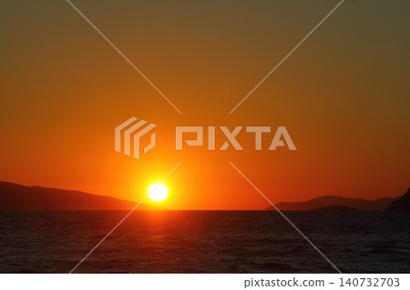 Seaside town of Turgutreis and spectacular sunsets Seaside town of Turgutreis and spectacular sunsets 140732703