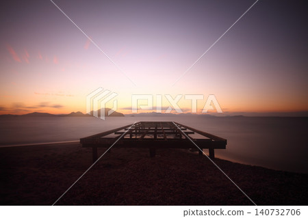 Seaside town of Turgutreis and spectacular sunsets Seaside town of Turgutreis and spectacular sunsets 140732706