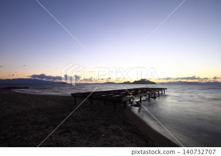 Seaside town of Turgutreis and spectacular sunsets Seaside town of Turgutreis and spectacular sunsets 140732707