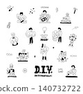 Hobby of people doodles , hand drawn vector illustrations 140732722