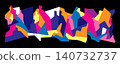 Psychology of people abstract vector colorful illustration 140732737