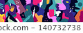 Psychology of people abstract vector colorful illustration 140732738