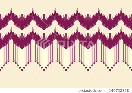 Seamless ikat oriental design pattern. ikat geometric ethnic pattern. ikat pattern design for clothing, textile, wrapping, background, wallpaper, carpet, embroidery, print, vector, illustration design Seamless ikat oriental design pattern. ikat geometric ethnic pattern. ikat pattern design for clothing, textile, wrapping, background, wallpaper, carpet, embroidery, print, vector, illustration design 140732858