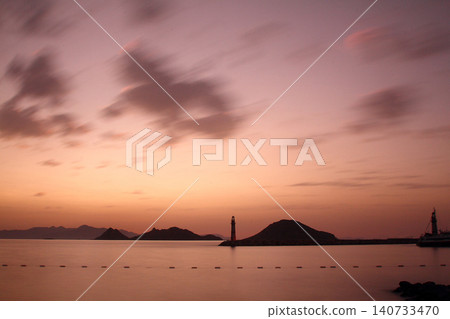 Seaside town of Turgutreis and spectacular sunsets Seaside town of Turgutreis and spectacular sunsets 140733470