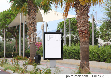 billboard on the street.white background. billboard on the street.white background. 140733598