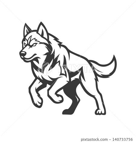 husky mascot logo illustration vector design template simple and modern style husky mascot logo illustration vector design template simple and modern style 140733756