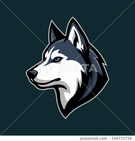 husky mascot logo illustration vector design template simple and modern style husky mascot logo illustration vector design template simple and modern style 140733759