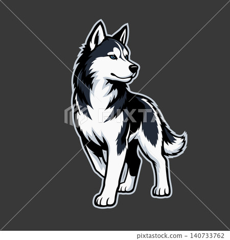 husky mascot logo illustration vector design template simple and modern style husky mascot logo illustration vector design template simple and modern style 140733762