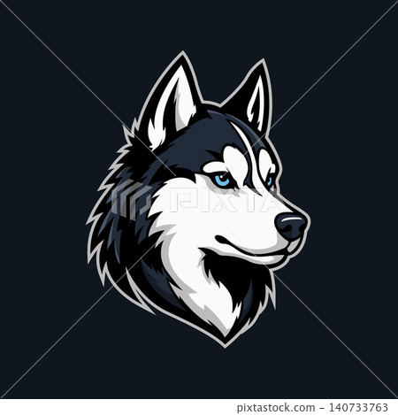 husky mascot logo illustration vector design template simple and modern style husky mascot logo illustration vector design template simple and modern style 140733763