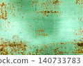 Peeling green paint old worn metal texture weathered iron dirty background rough steel grunge color obsolete 140733783