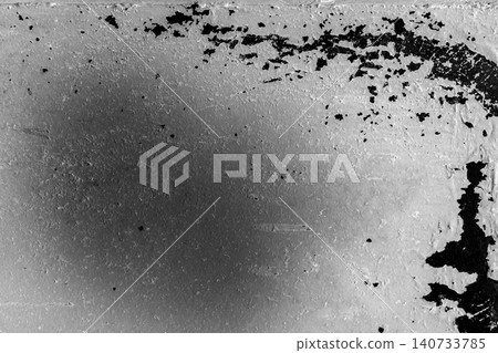 Peeling grey dark paint abstract pattern old worn metal texture weathered iron dirty background rough steel grunge black 140733785
