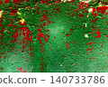 Green red old peeling paint abstract shabby pattern worn weathered iron texture messy background steel rough metal 140733786