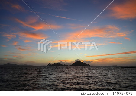 Seaside town of Turgutreis and spectacular sunsets Seaside town of Turgutreis and spectacular sunsets 140734075
