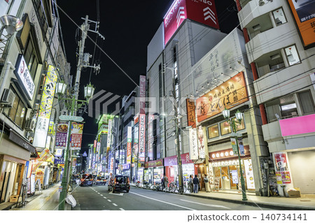 Osaka night view, Namba, Nansan Street, Osaka City, Osaka Prefecture Osaka night view, Namba, Nansan Street, Osaka City, Osaka Prefecture 140734141